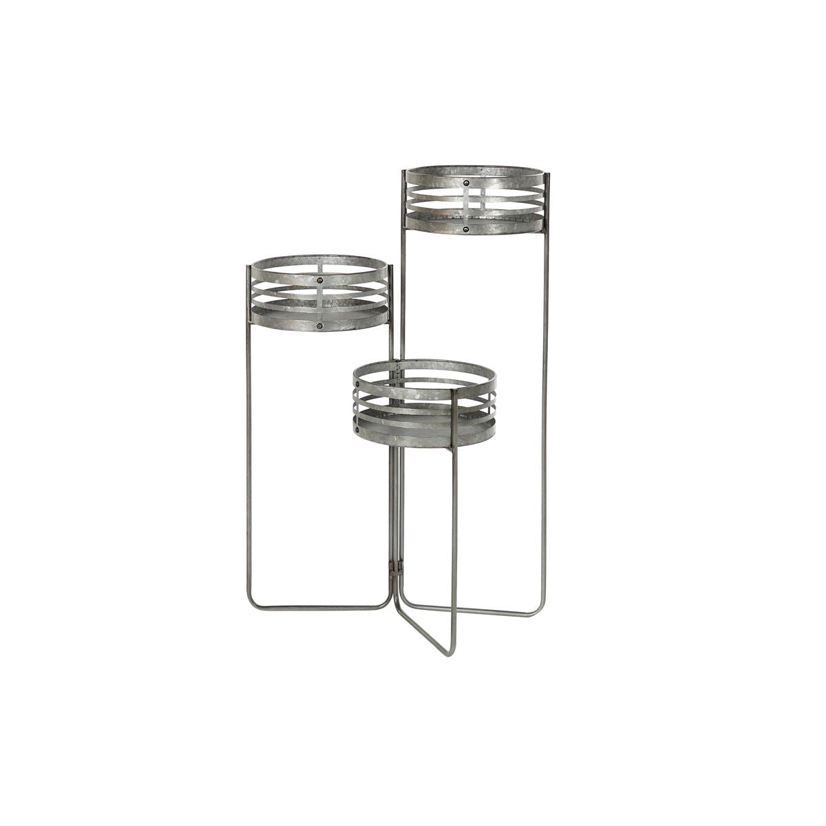 Blumentopf DKD Home Decor 3 in 1 Grau Metall Eisen Loft (47 x 35 x 72
