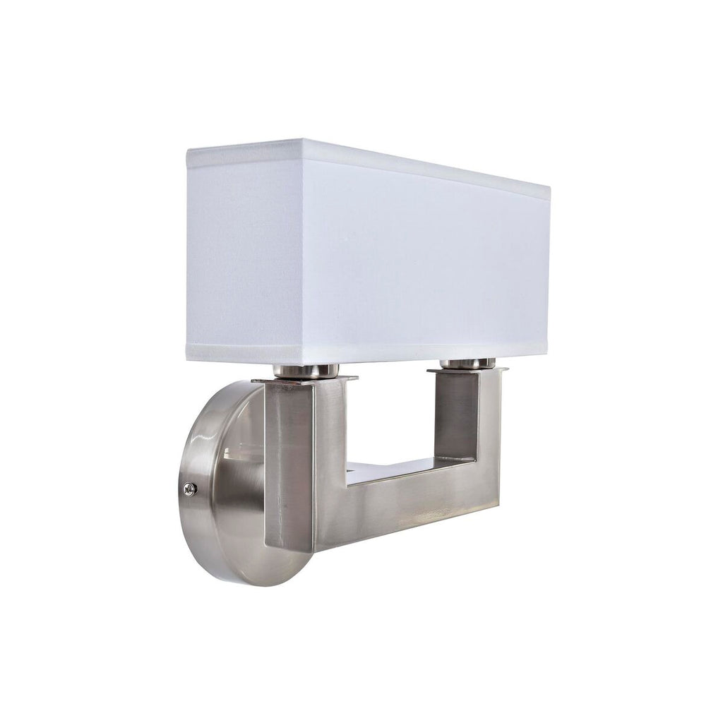 Wandleuchte DKD Home Decor Silberfarben Metall Polyester Weiß 220 V 40