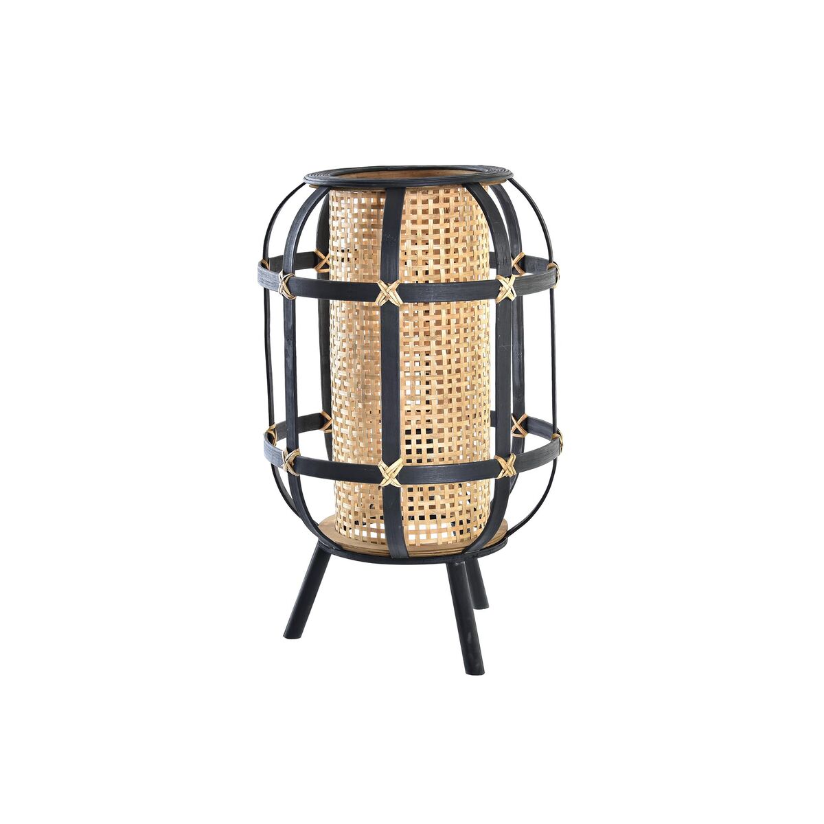 Tischlampe DKD Home Decor Schwarz Braun Kolonial 220 V 50 W (31 x 31 x