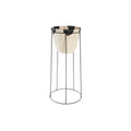 Blumentopf DKD Home Decor natürlich Schwarz Metall Kolonial Faser (30 x