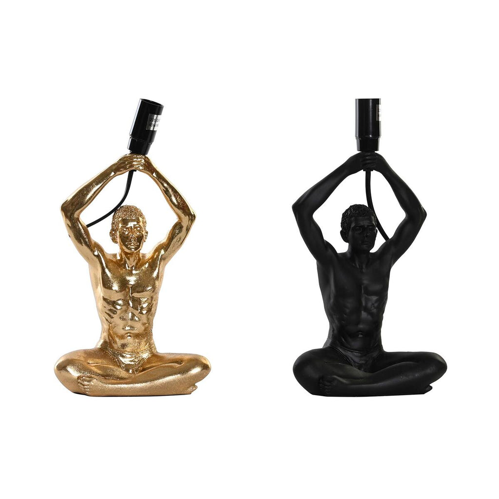 Tischlampe DKD Home Decor Schwarz Gold Harz 220 V 25 W (16 x 10,5 x 25
