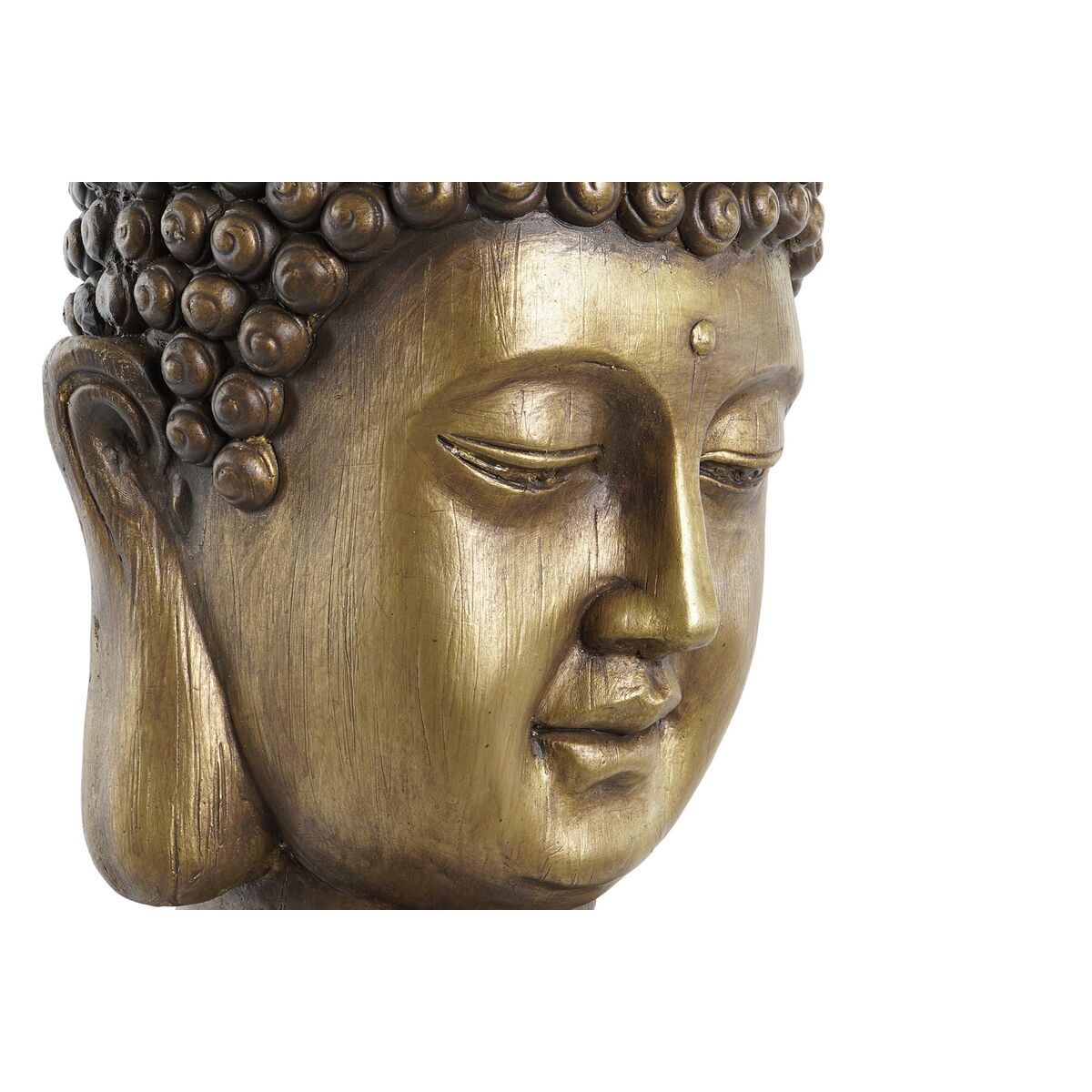 Blumentopf DKD Home Decor Fiberglas Gold Buddha Orientalisch (25 x 25 x
