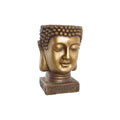 Blumentopf DKD Home Decor Fiberglas Gold Buddha Orientalisch (25 x 25 x