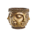 Blumentopf DKD Home Decor Gold Holz Magnesium rund Buddha Orientalisch