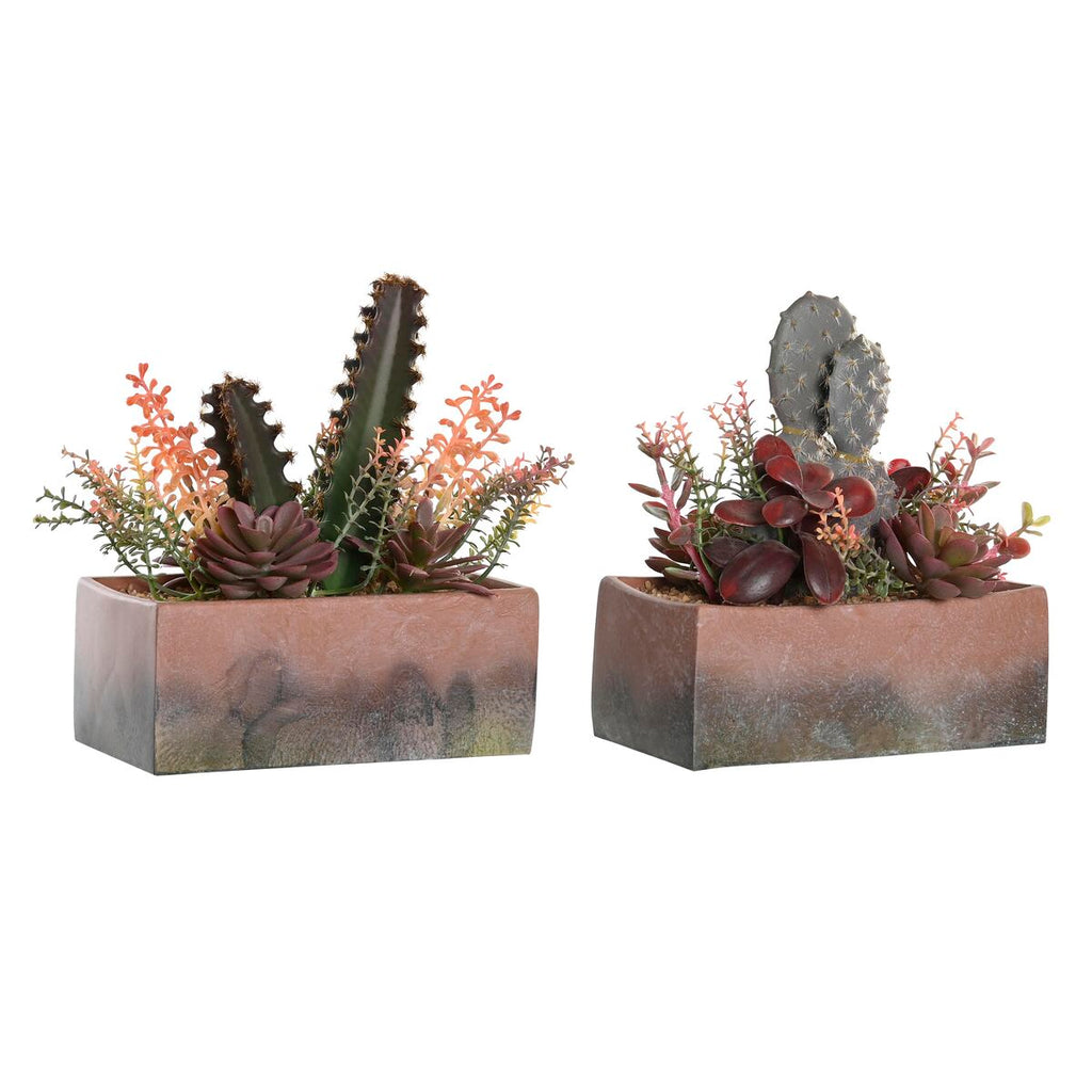 Bunter Kaktus Deko (2er Set) – Exotischer Farbtupfer