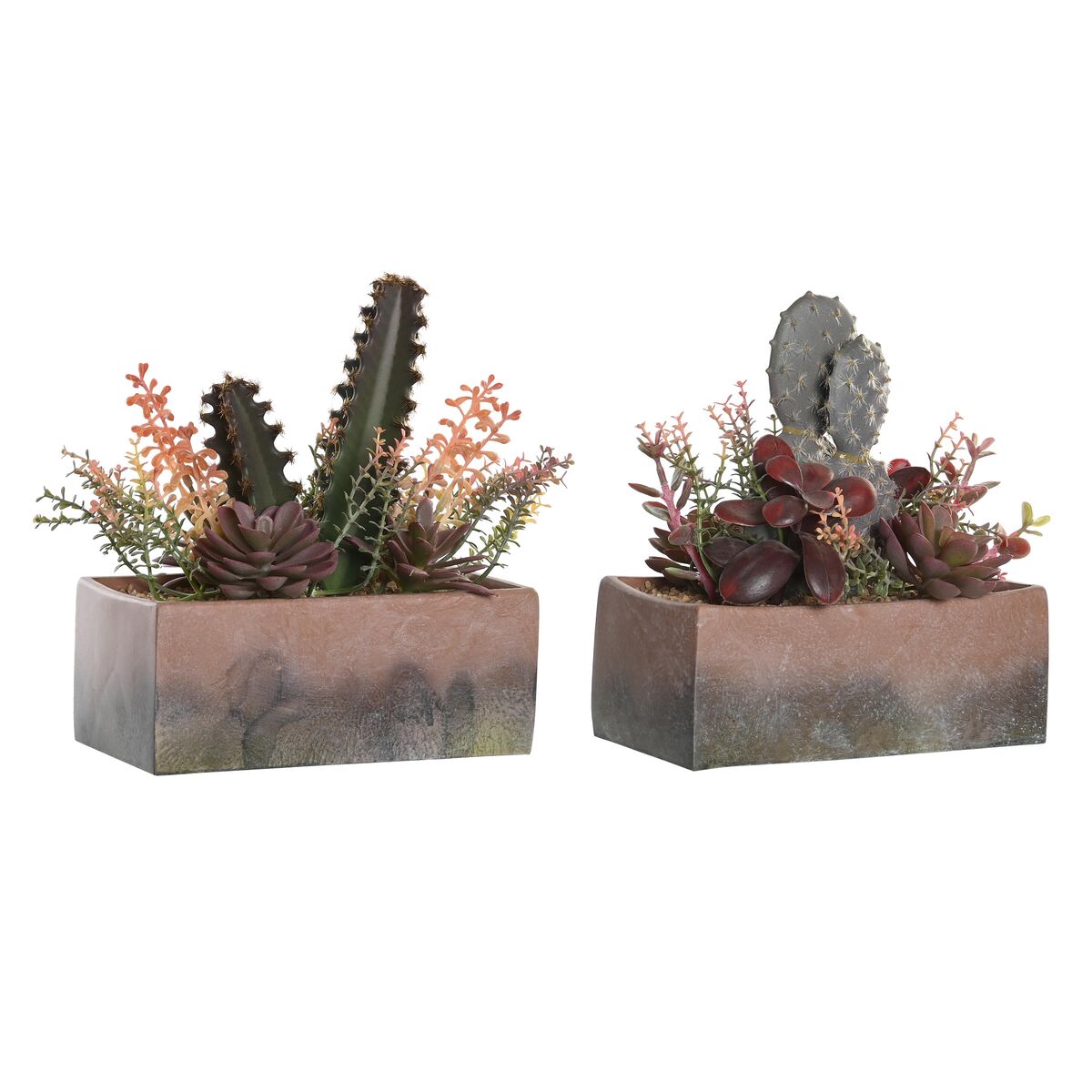 Bunter Kaktus Deko (2er Set) – Exotischer Farbtupfer