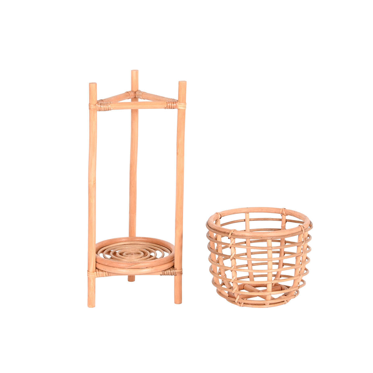 Hoher Rattan-Blumentopf Bali – Natürlicher Charme für Ihr Heim.