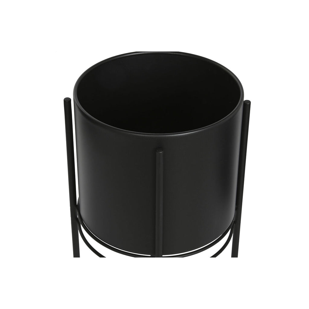 Blumentopf-Set «DKD Home Decor» Metall Schwarz (2er)