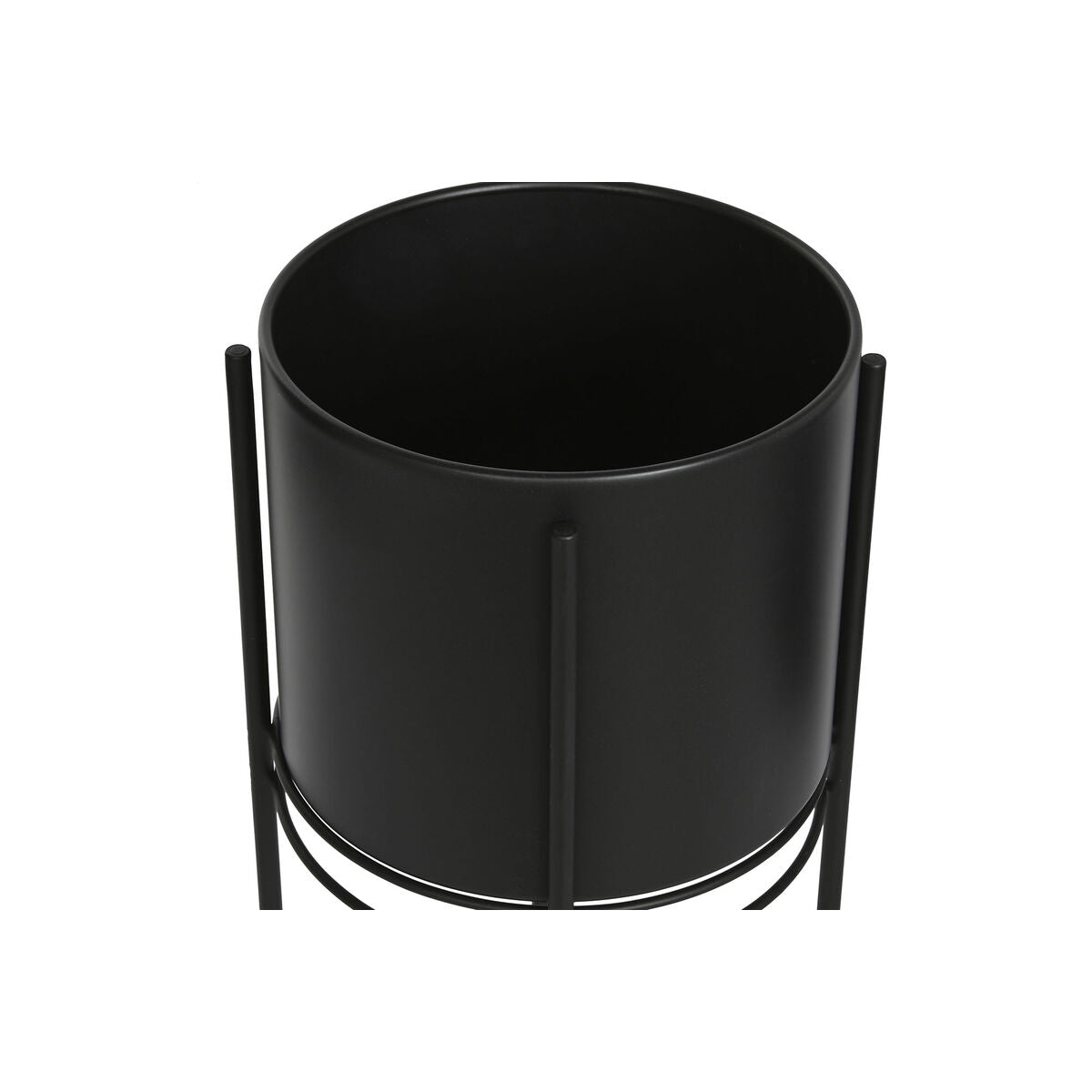 Blumentopf-Set «DKD Home Decor» Metall Schwarz (2er)