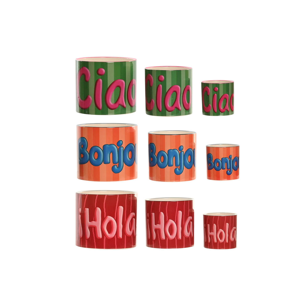 Blumentopf «Home ESPRIT» Keramik Urban Bunt