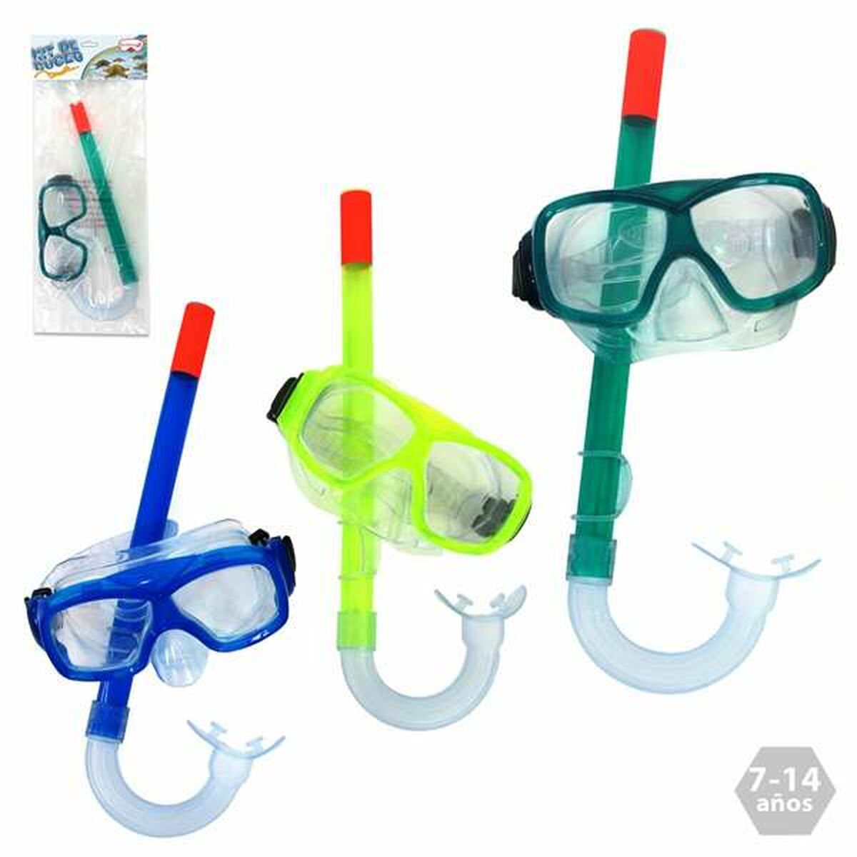 Taucherbrille mit Schnorchel Juinsa 7-14 Jahre