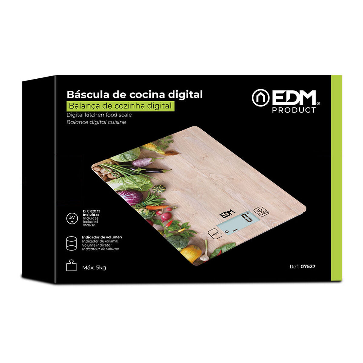 Küchenwaage EDM Braun Holz 5 kg