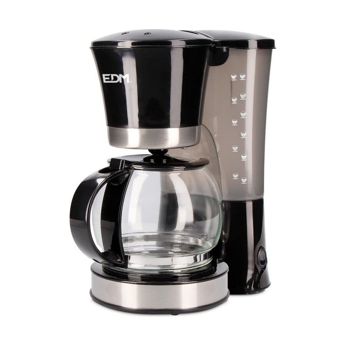 Schwarze Filtermaschine: 12 Tassen Kaffee, einfach gut