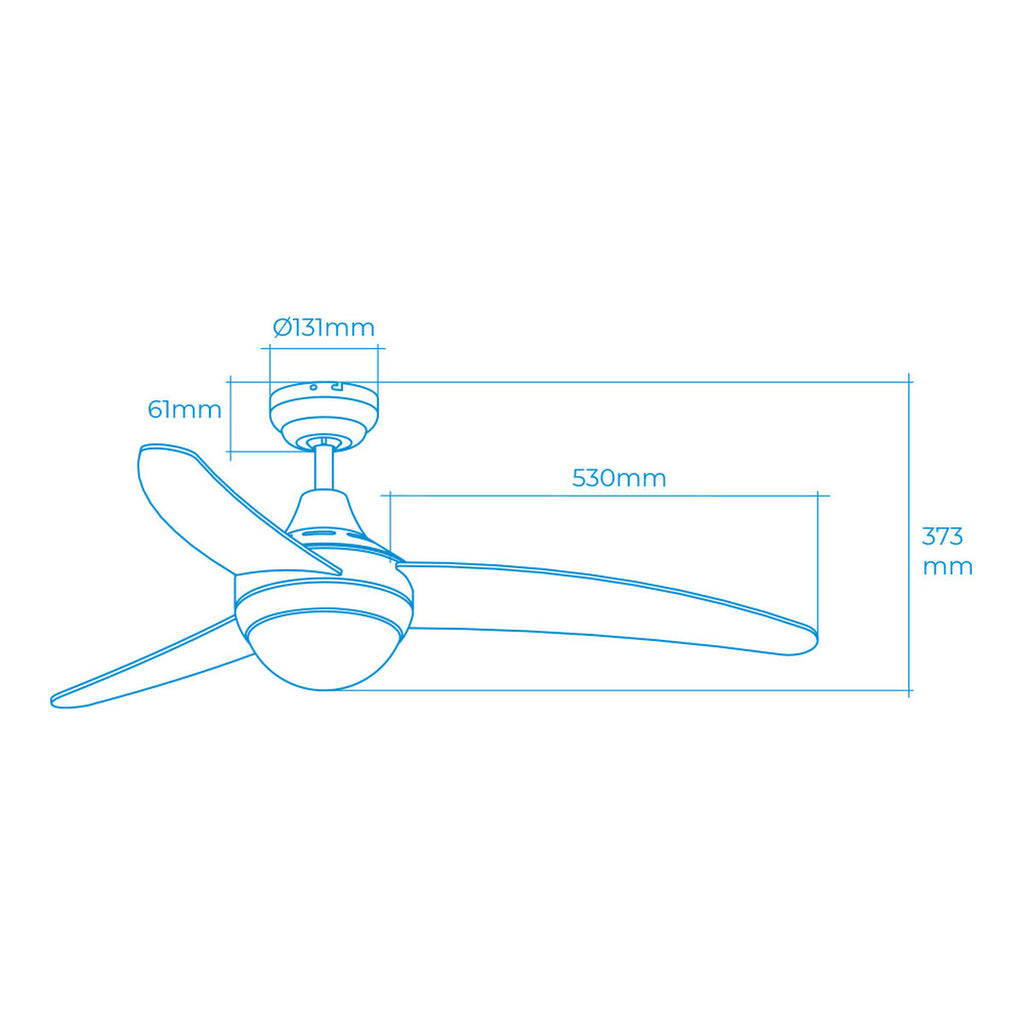 Weisser Deckenventilator mit Licht – Helle Kühle