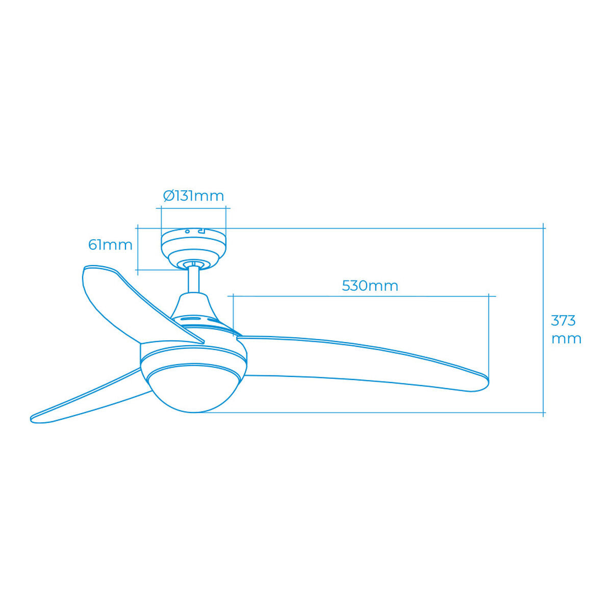 Weisser Deckenventilator mit Licht – Helle Kühle