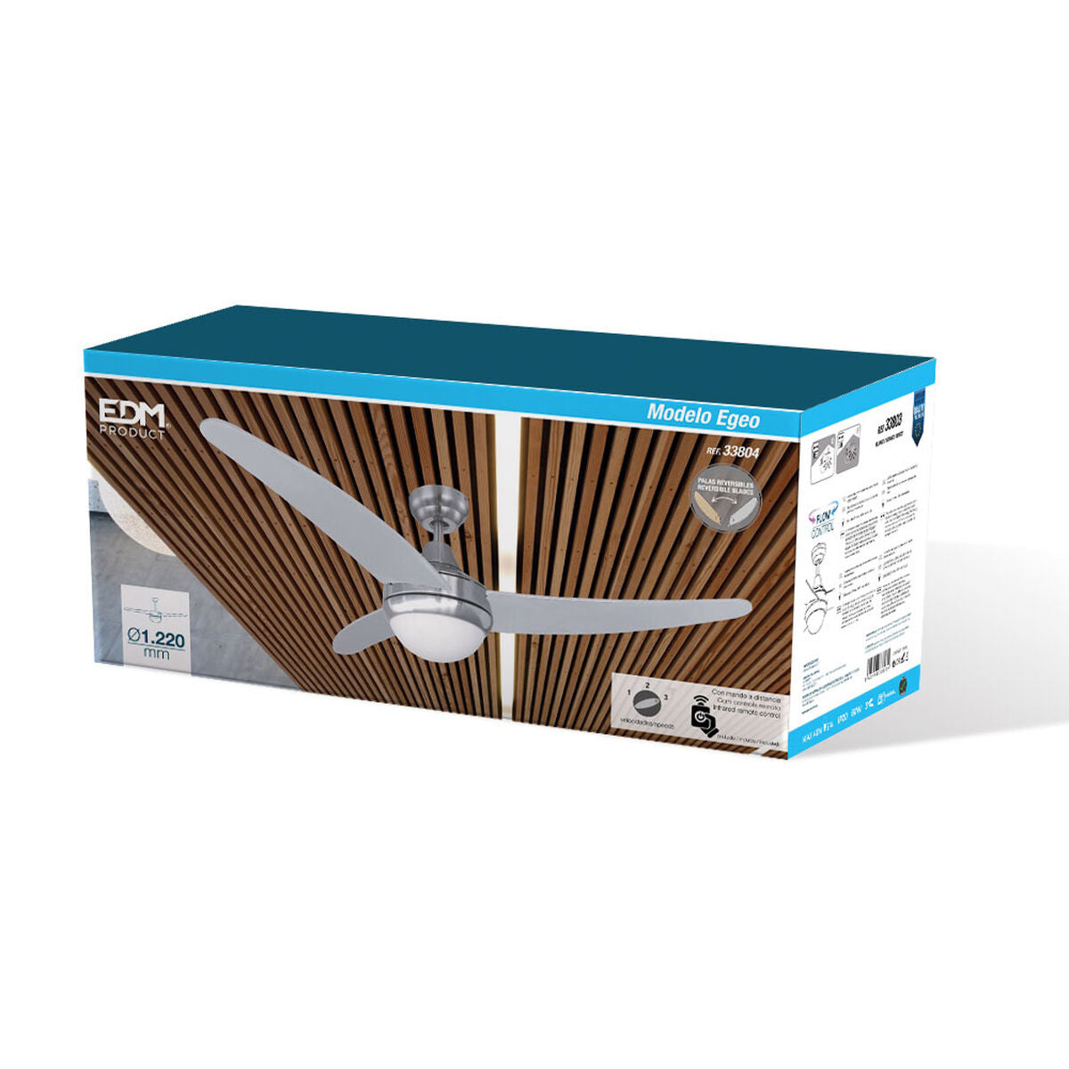 Moderner Deckenventilator mit Licht – Kühle Eleganz