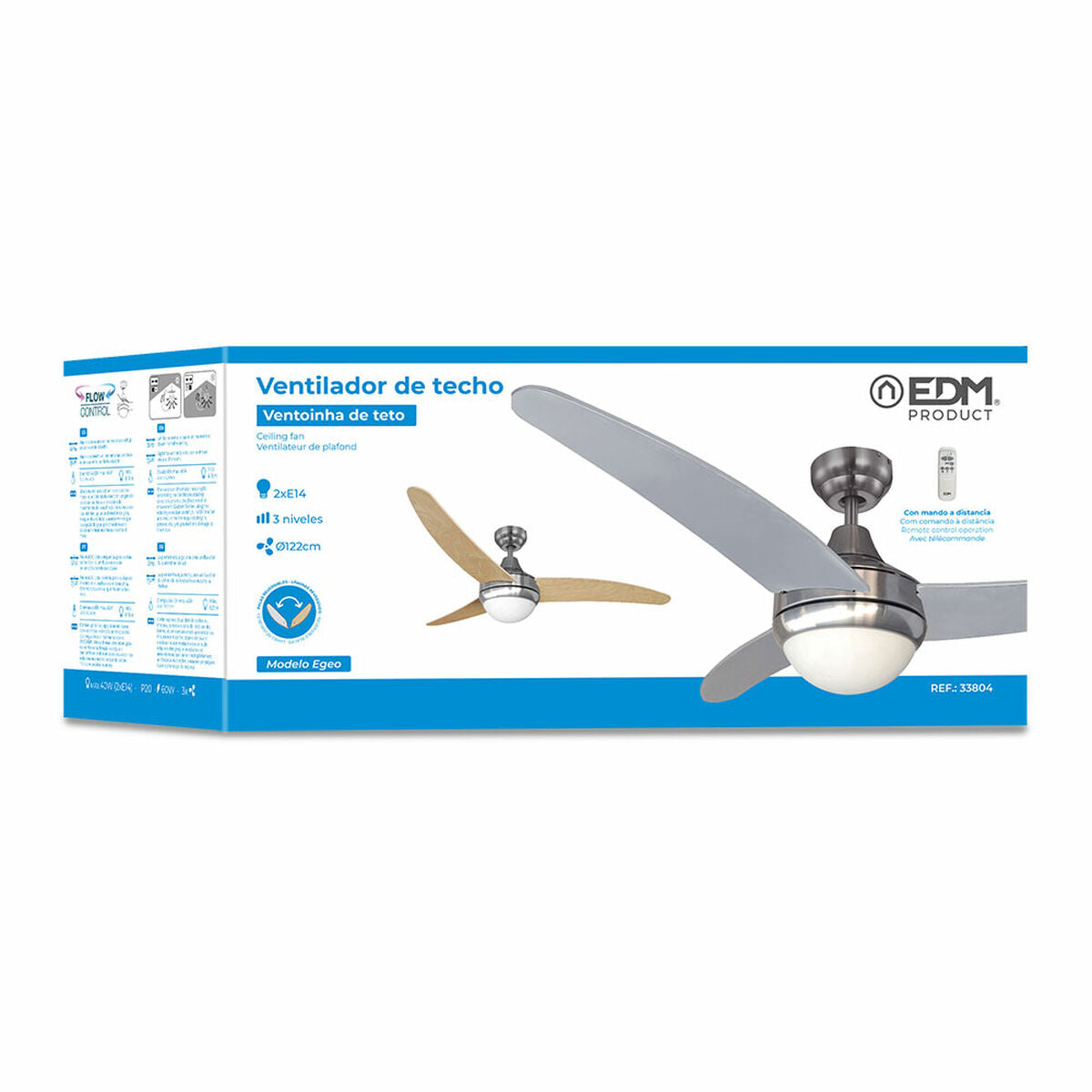 Moderner Deckenventilator mit Licht – Kühle Eleganz