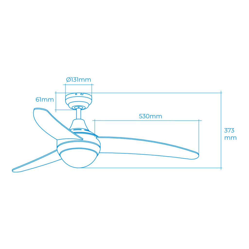 Moderner Deckenventilator mit Licht – Kühle Eleganz