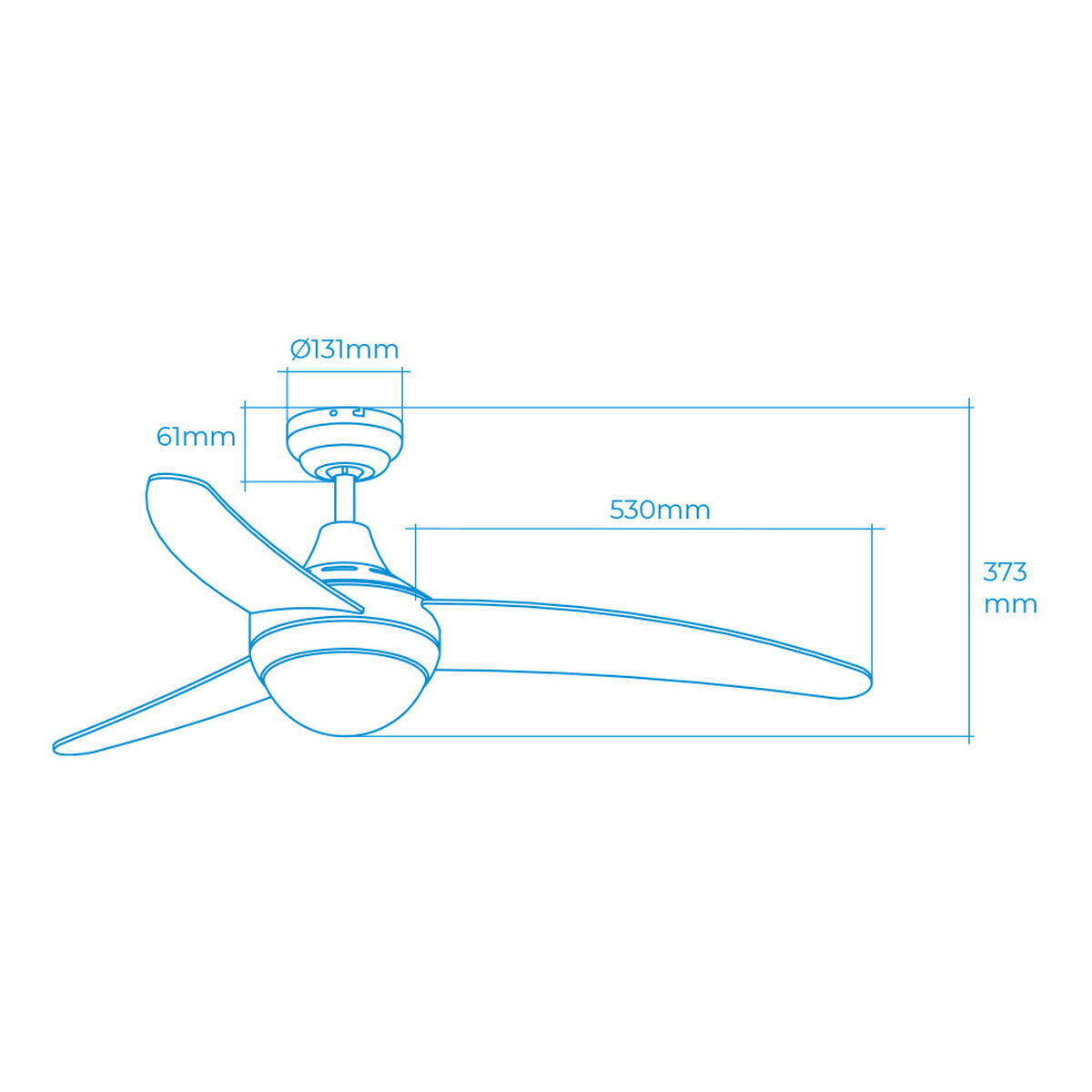 Moderner Deckenventilator mit Licht – Kühle Eleganz