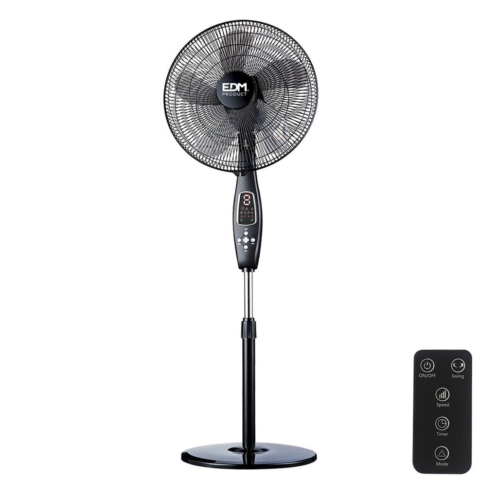 Schwarzer Standventilator – Flexible Kühle überall
