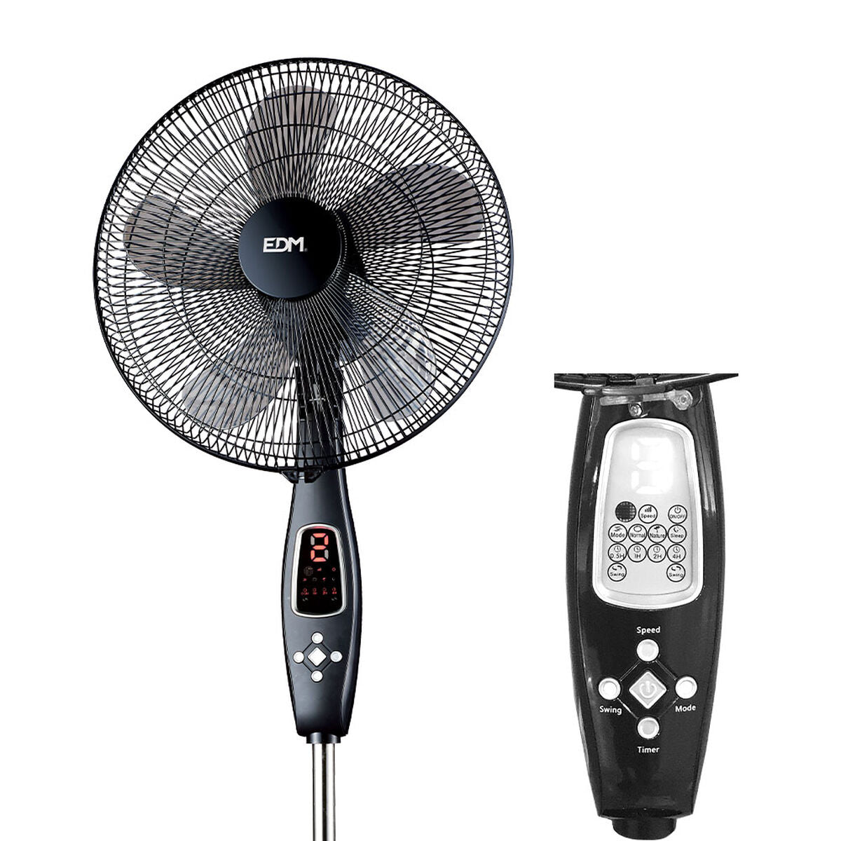 Schwarzer Standventilator – Flexible Kühle überall