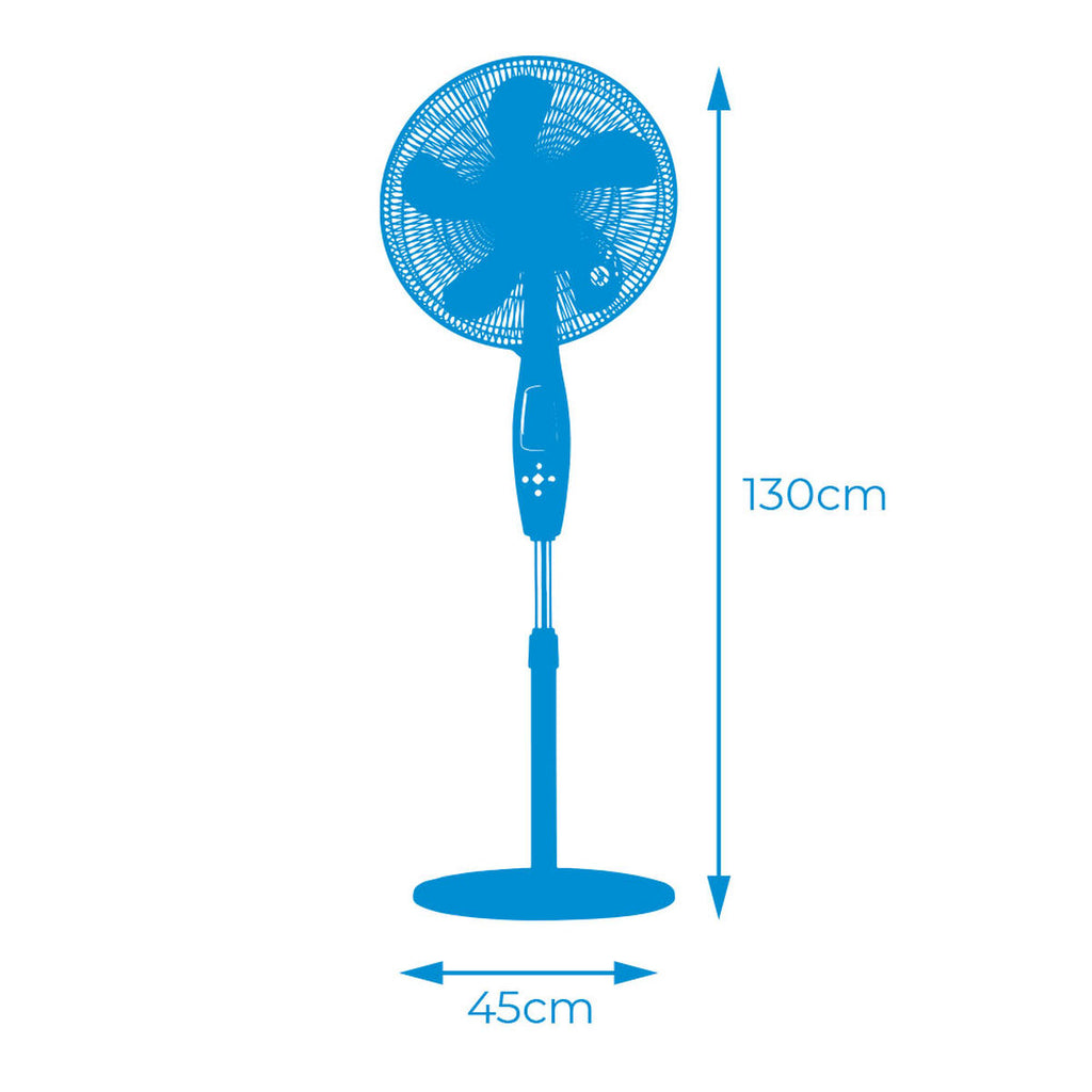 Schwarzer Standventilator – Flexible Kühle überall