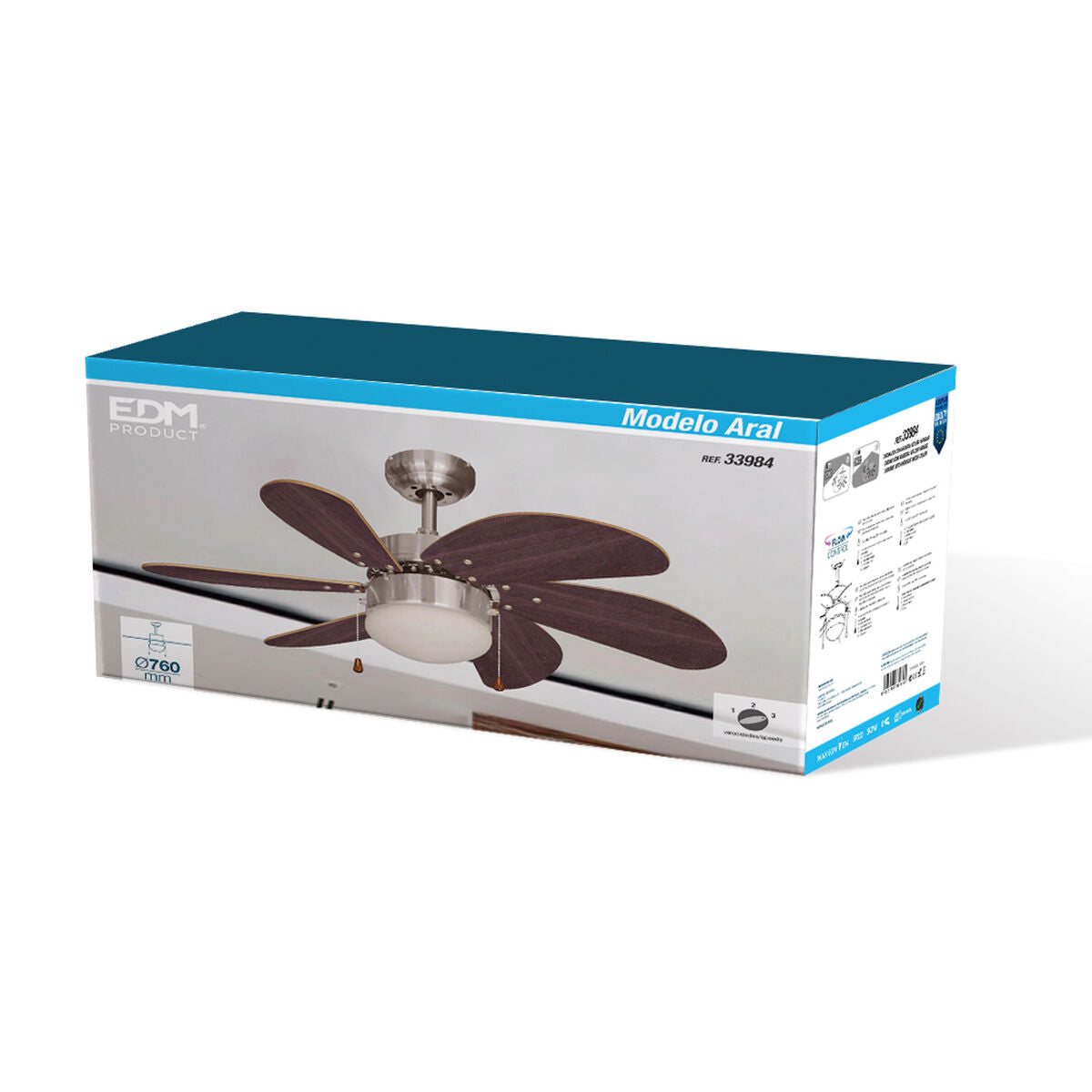 Deckenventilator mit Licht Wenge – Edles Raumklima