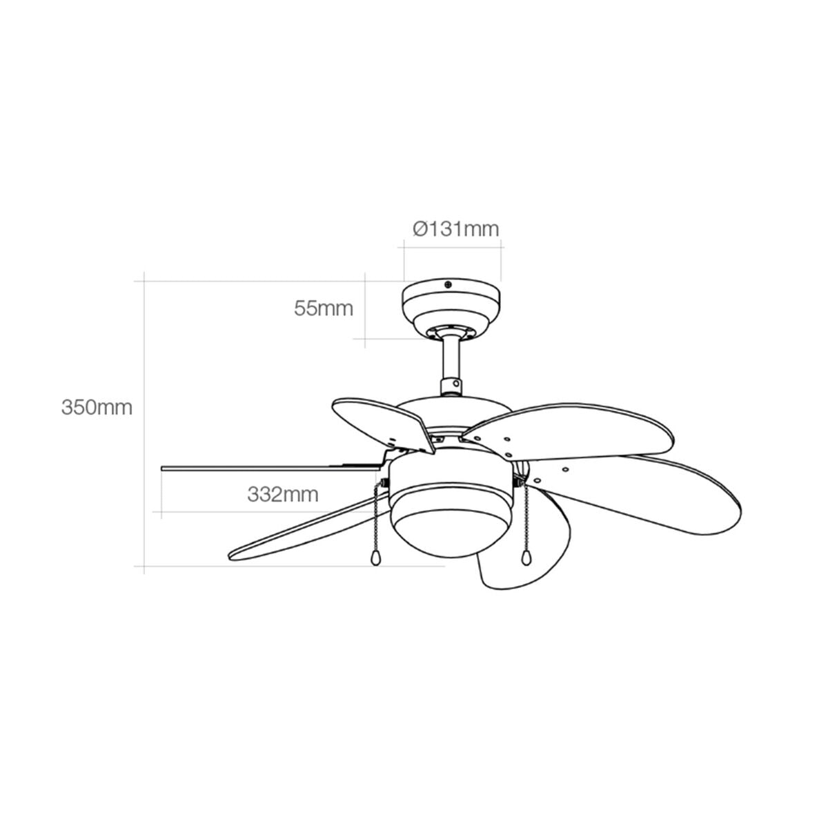 Weisser Deckenventilator mit Licht – Für helle Kühle