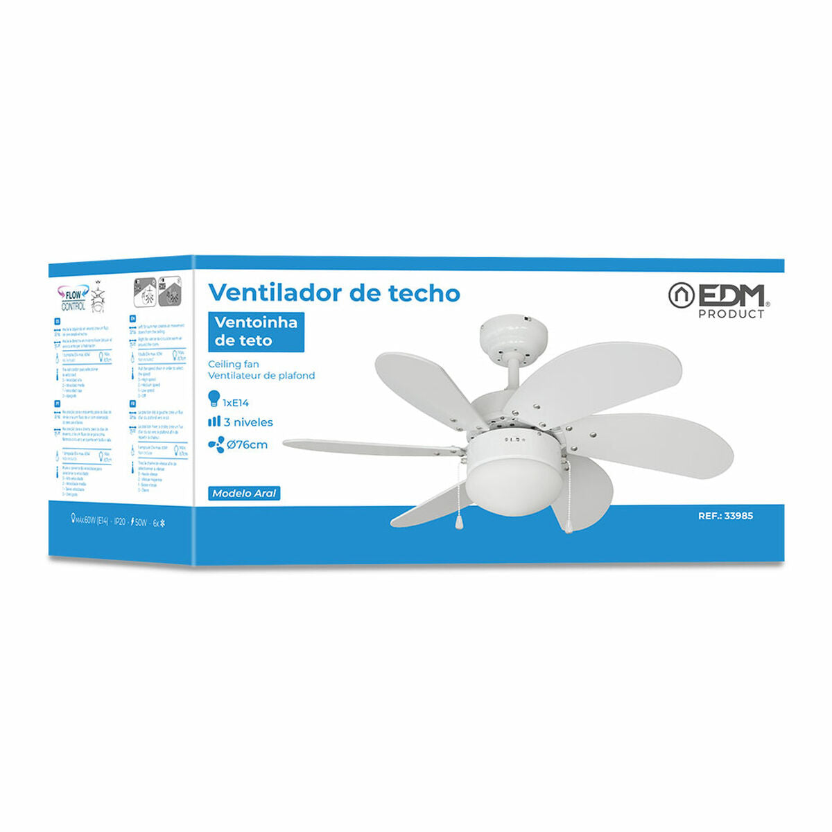 Weisser Deckenventilator mit Licht – Für helle Kühle