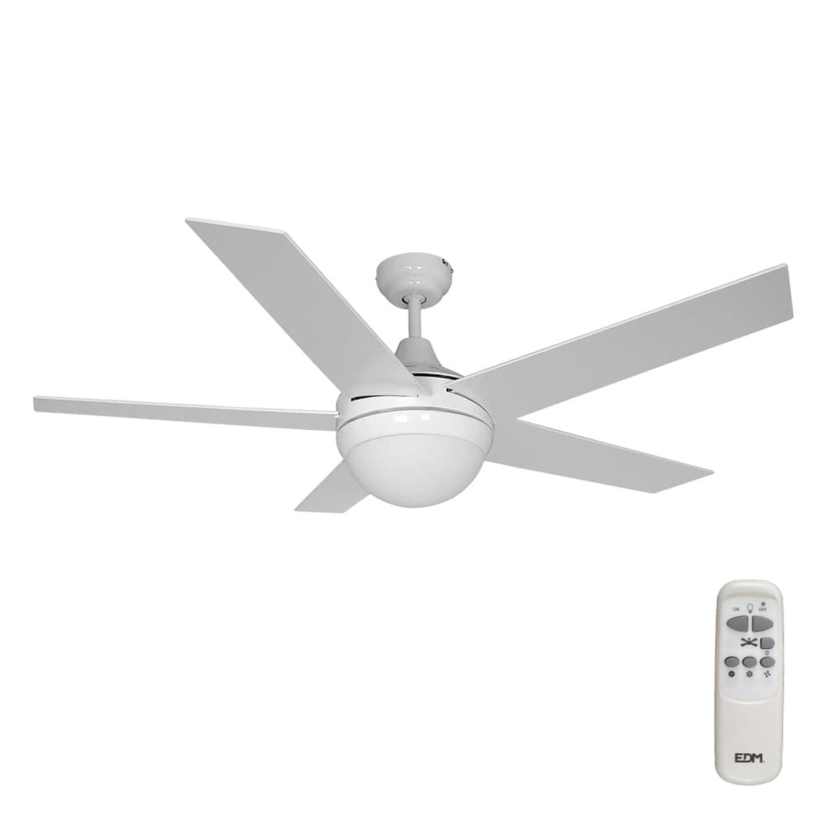 Weisser Deckenventilator mit Licht – Klares Design