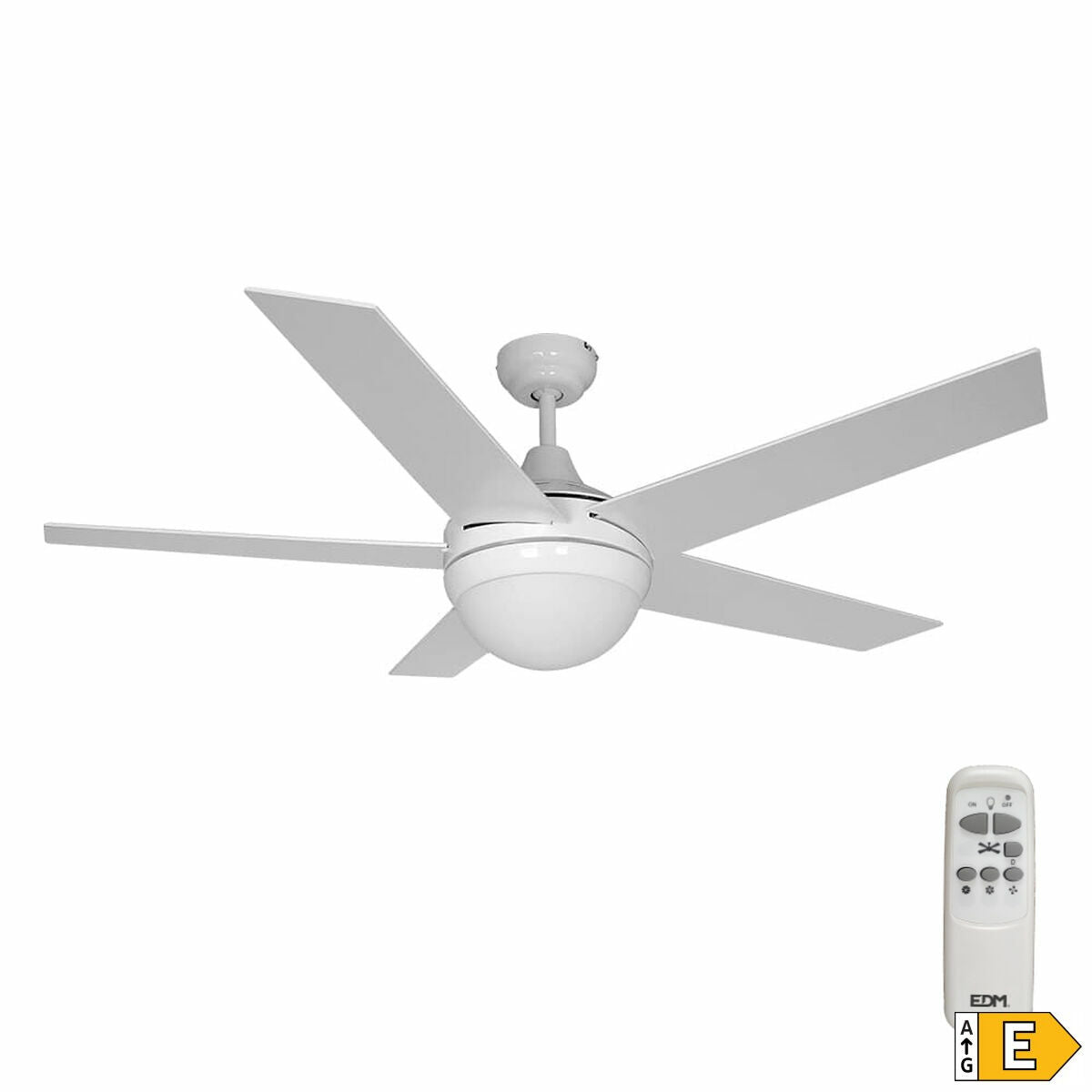 Weisser Deckenventilator mit Licht – Klares Design