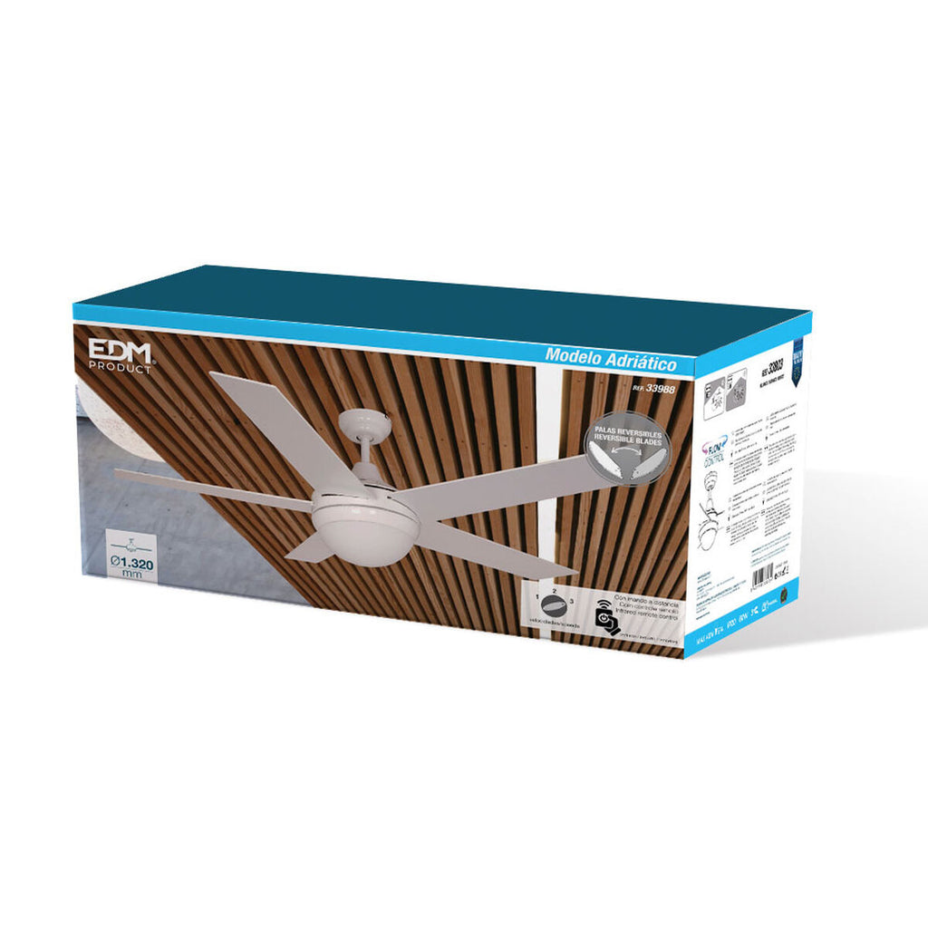 Weisser Deckenventilator mit Licht – Klares Design