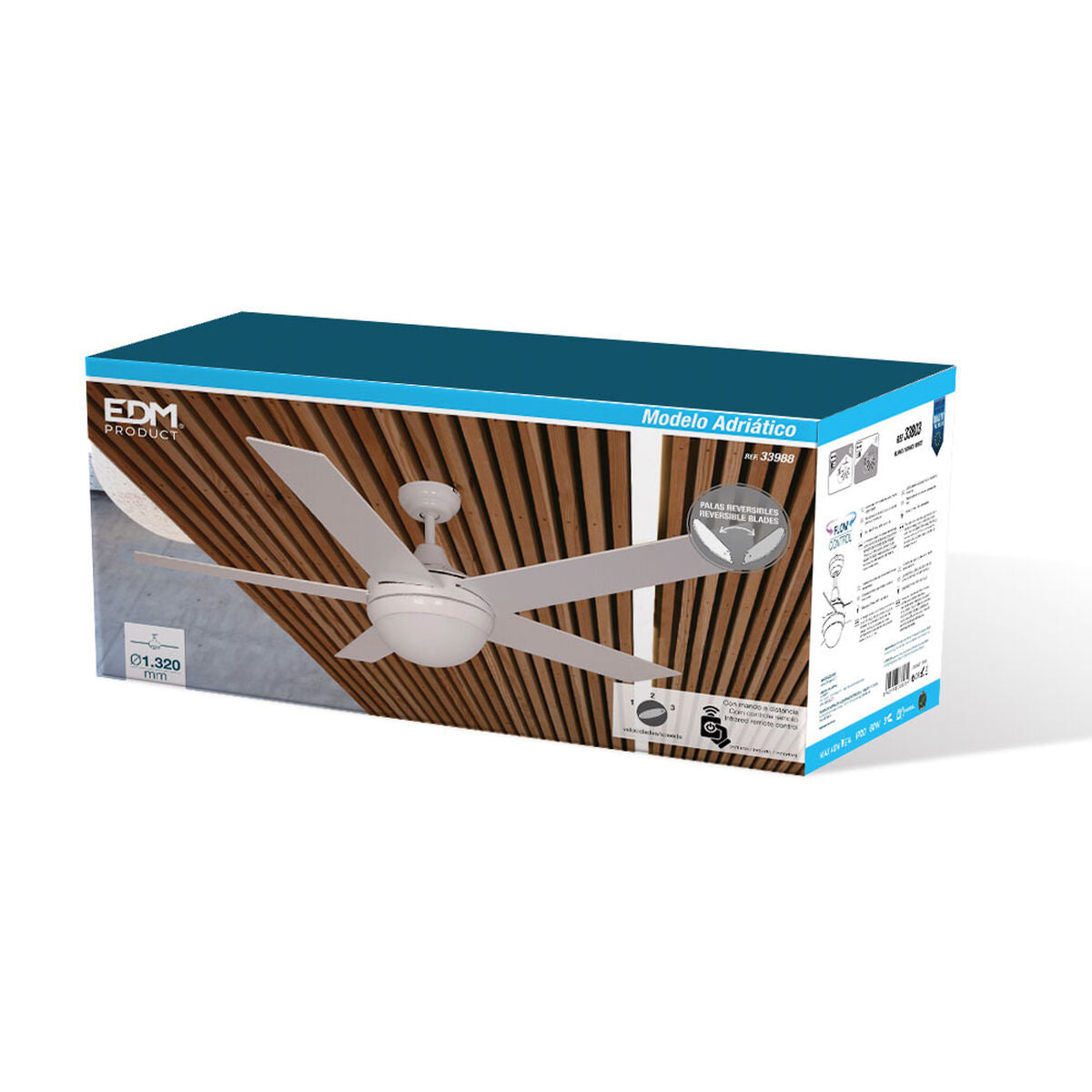 Weisser Deckenventilator mit Licht – Klares Design