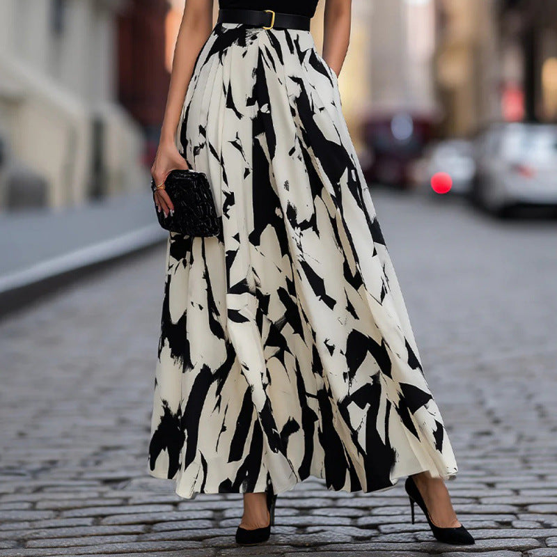 Elegantes Patchwork Maxikleid mit Print – Bild 2 | LuxeStyle