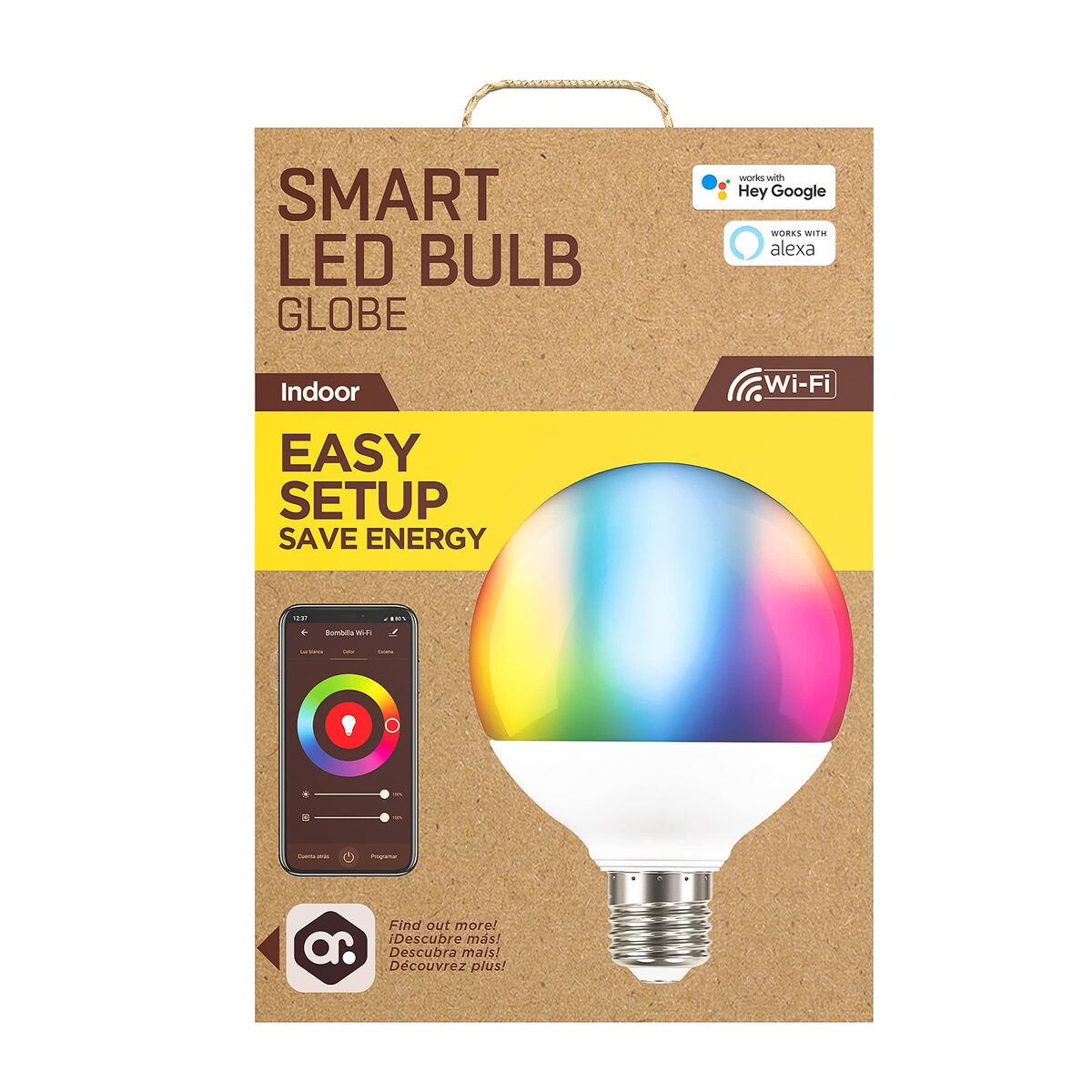Smart Glühbirne Muvit iO 10 W E27 2700 K 6500 K 950 Lm Wi-Fi LED