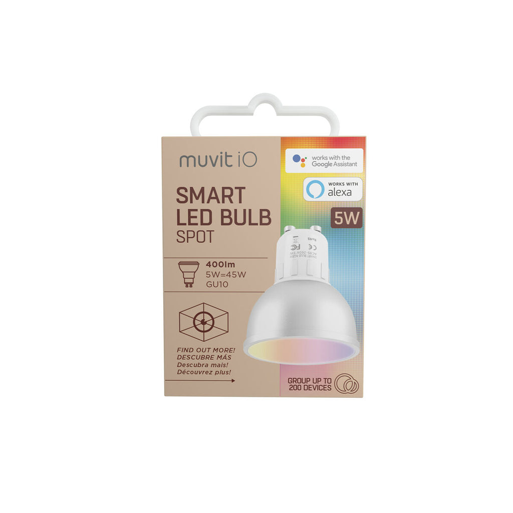 Smart Glühbirne Muvit iO 5 W GU10 2700 K 6500 K Wi-Fi LED 400 lm Weiß