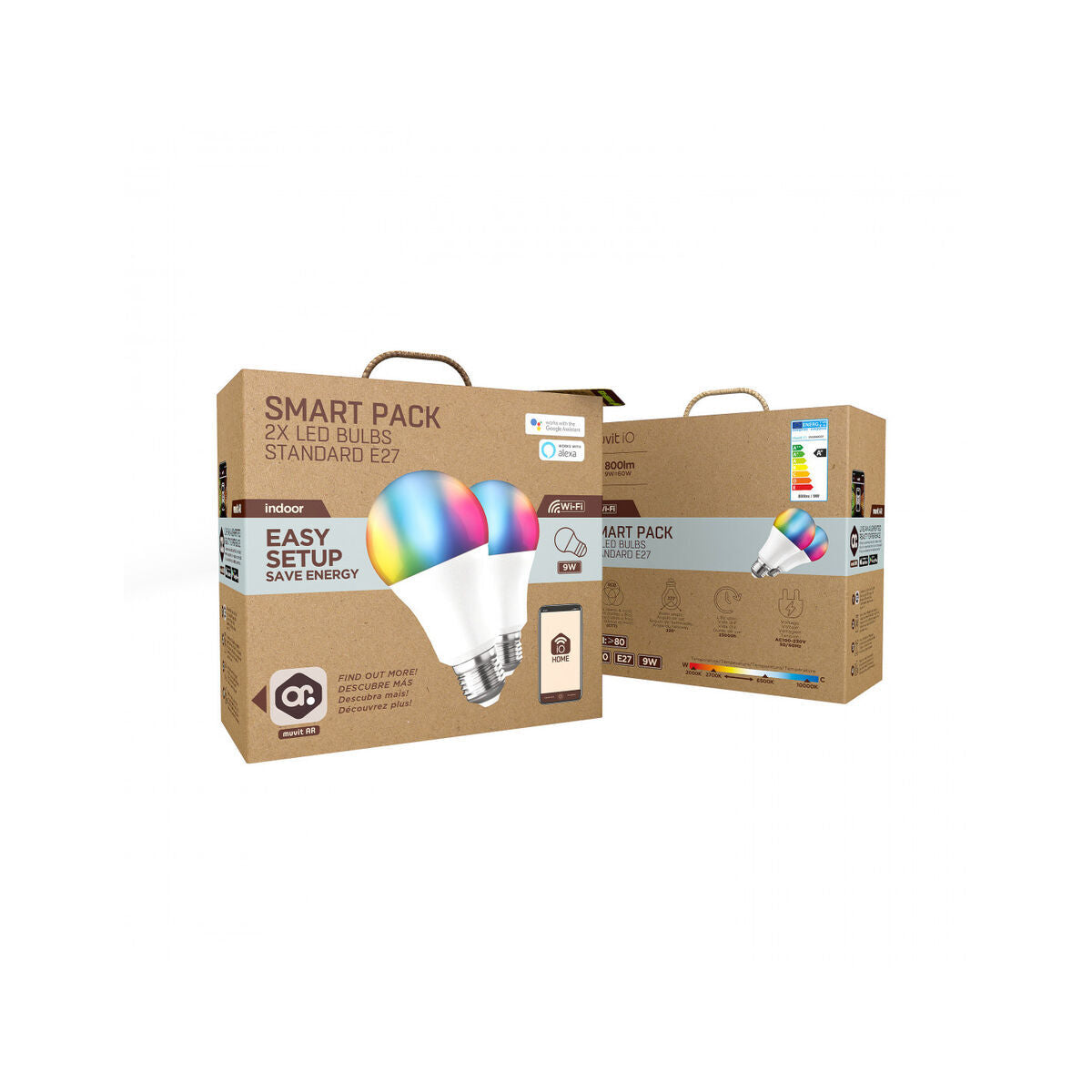 Smart Glühbirne Muvit iO 9 W E27 800 lm Wi-Fi LED 2700 K 6500 K