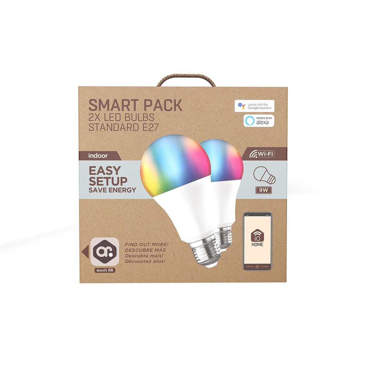 Smart Glühbirne Muvit iO 9 W E27 800 lm Wi-Fi LED 2700 K 6500 K