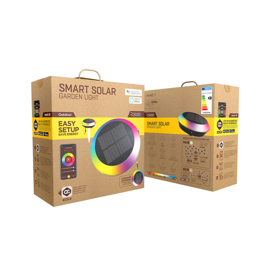 Solarlampe Muvit MIOSGL001 G 1,5 W Weiß Bunt E27 IP65 RGB (2700 K) (65