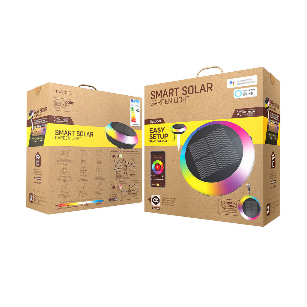 Solarlampe Muvit MIOSGL001 G 1,5 W Weiß Bunt E27 IP65 RGB (2700 K) (65