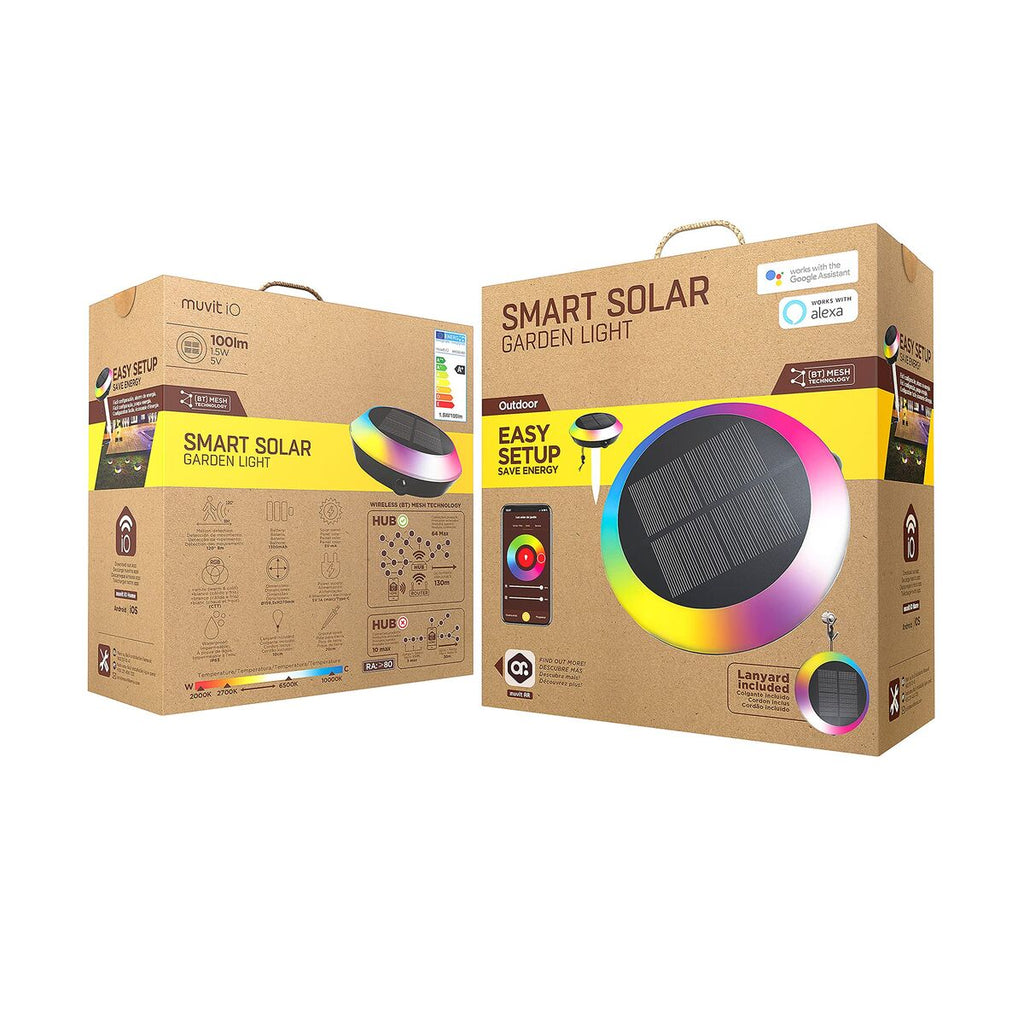 Solarlampe Muvit MIOSGL001 G 1,5 W Weiß Bunt E27 IP65 RGB (2700 K) (65