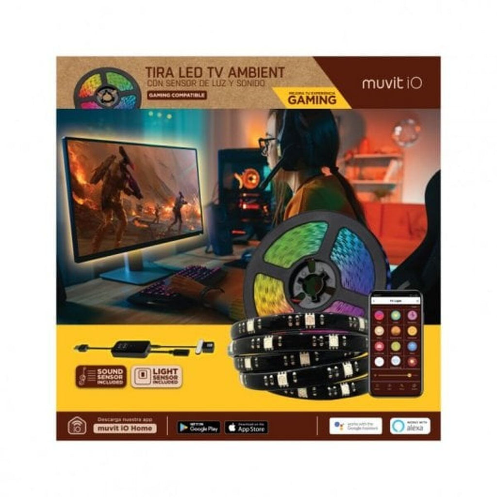 LED-Leisten Muvit iO Schwarz 30 cm 3 m