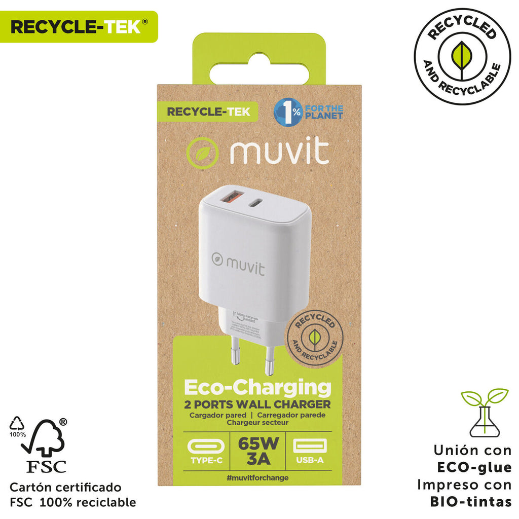 Wandladegerät Muvit for Change MCD320 Weiß 18 W