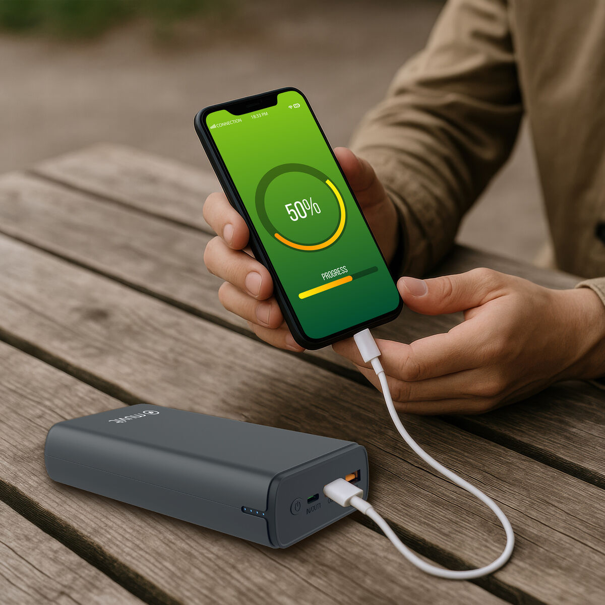 Powerbank Muvit for Change DP200G-R-PD Schwarz 20 W