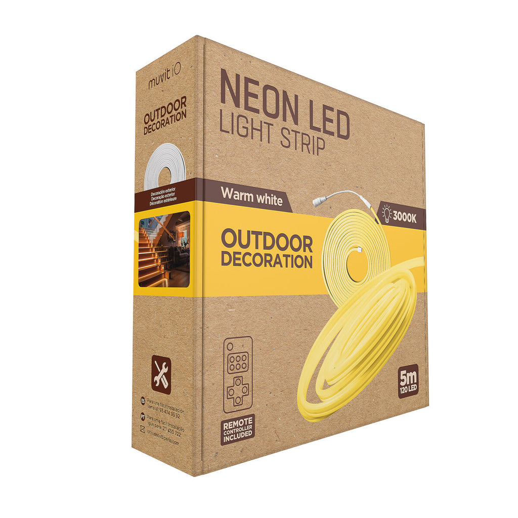 LED-Leisten muvit iO iO Warmes Weiß Durchsichtig 5 m Neon