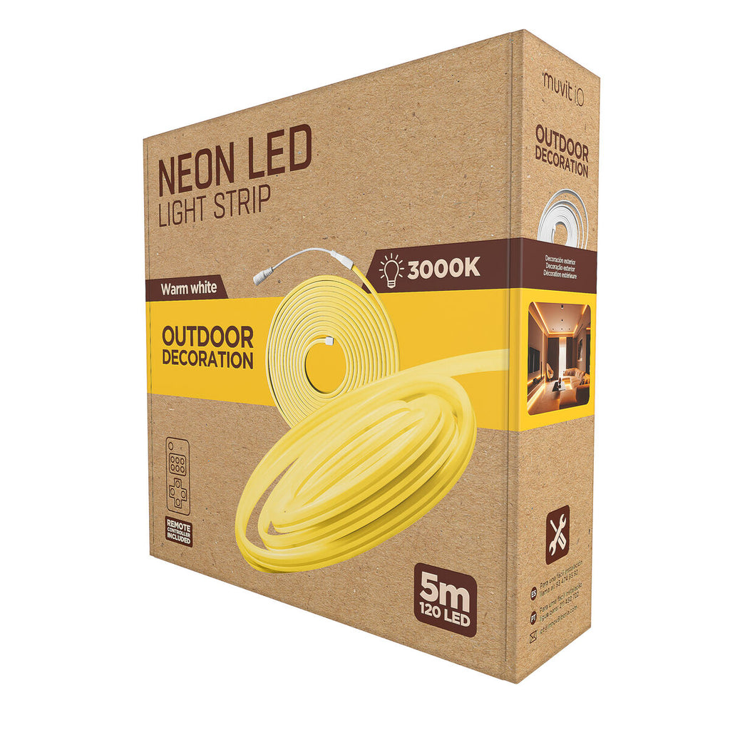 LED-Leisten muvit iO iO Warmes Weiß Durchsichtig 5 m Neon