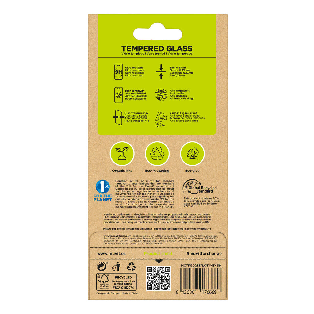 Bildschirmschutz fürs Handy Muvit for Change Galaxy S25 Plus/S24 Plus