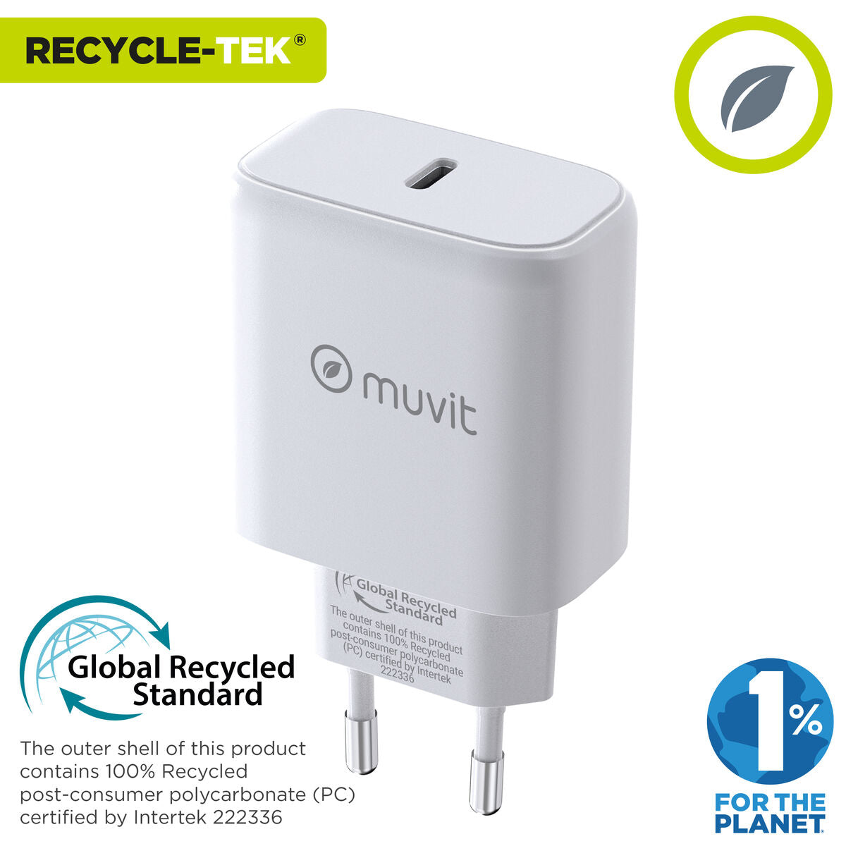 Wandladegerät Muvit SN-TC650AD1E45A Weiß 45 W