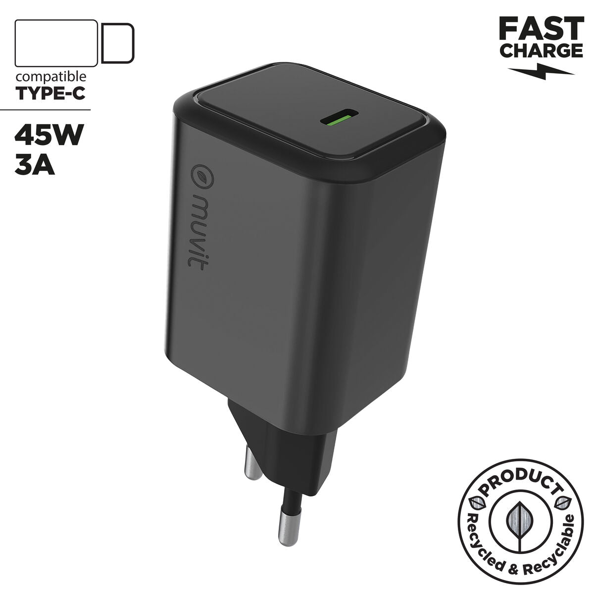 Wandladegerät Muvit WUEU66-45-C Weiß 45 W