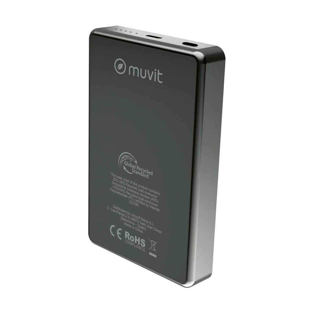 Powerbank Muvit for Change MCCHP0010 Schwarz Aluminium mAh